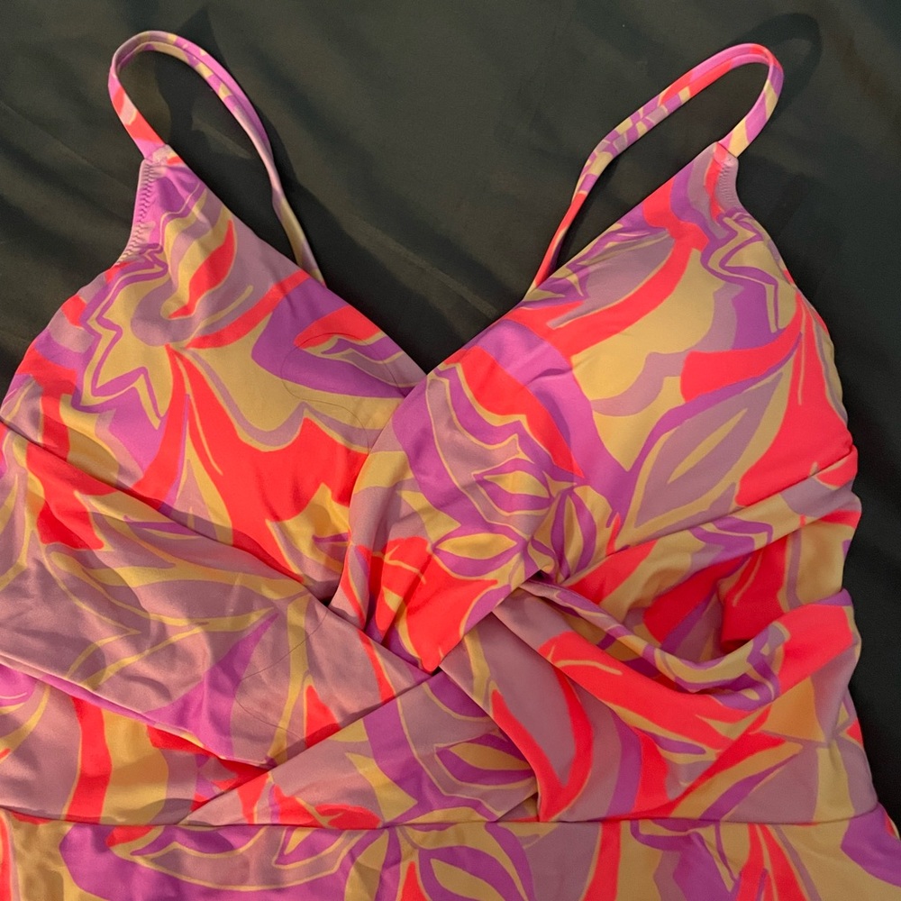 Vibrant Multicolor Spaghetti Strap Swimsuit